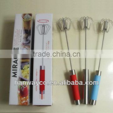stock rotating whisk closeout stainless steel egg whisk
