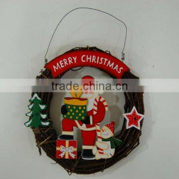 Christmas wooden wreath decoration JA02-11997A