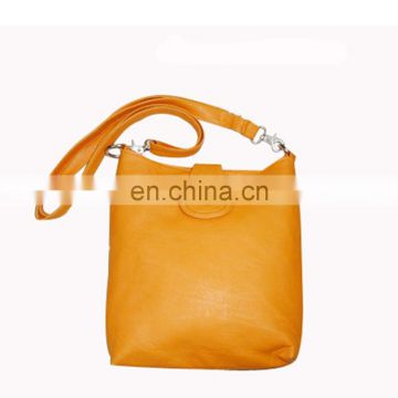 Yellow PU Leather Korea Sling Messenger Bags