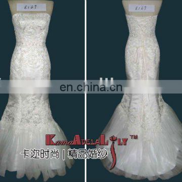 EB8169 Organza bottom swing Wedding dress elegant mermaid Evening dress