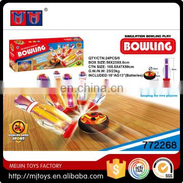 Simulation bowling play bowling ball with cool light & ice hockey ball sport toys