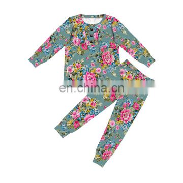 Soft baby girls pajamas with printed paterns
