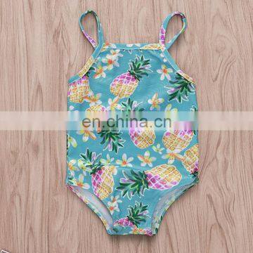 2019 summer Kids Baby Swimwear Bikini Girls Green Pineapple Bikini Swimwear Sling Swimming Costume Swimsuit