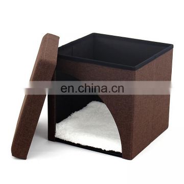Customized factory wholesale price Modern Home Furniture Folding Storage Stool/ottoman for Pet House