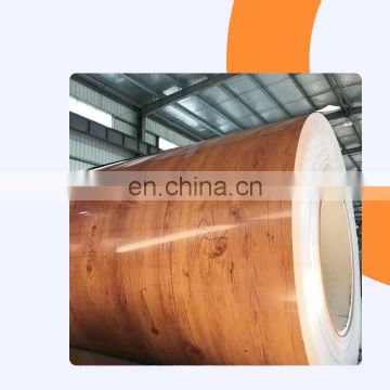 Prepainted galvanized 3D prints surface wooden pattern PPGI steel coils from china