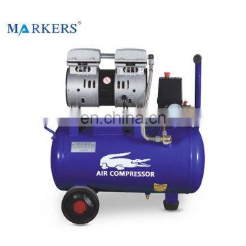 Portable 0.75kw silent oilfree mini air compressor with 25 liters tank