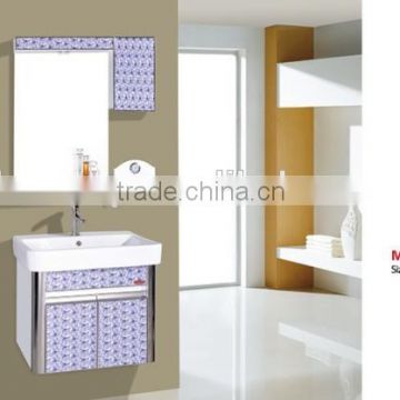 Elegant Design Bathroom mirror PVC cabinet ZZ-1008