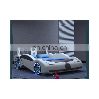 Optional color Cartoon sports car Bedroom Furniture Kids Bed for boys