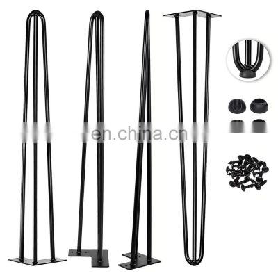 Hairpin Leg 28'' Inch Wholesale Cheap Black U V Shaped Iron Steel Restaurant Desk Feet Dining Metal Furniture Hairpin Table Legs