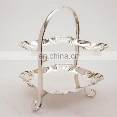 nickel plated fancy cake stand