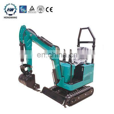 Hengwang HW10 China Best Price Household Hydraulic Crawler Bagger Digger Micro 1 ton Excavator Mini