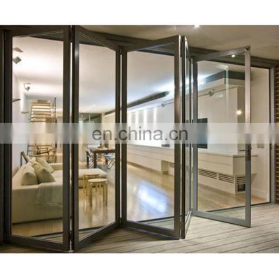 portable horizontal folding bifold glass exterior room dividers doors