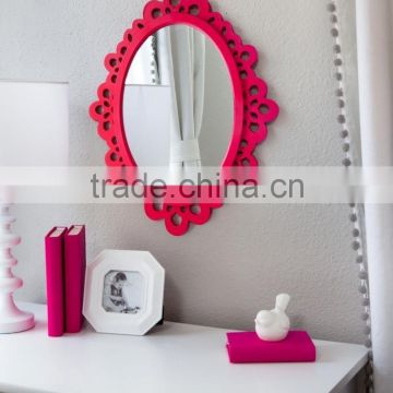 Oval Wall Mirror - Highly Decorative Wall Accessories - Use it for Bedroom and Bathroom Wall, or as a Princess Mirror for Girl's