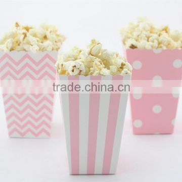 Popcorn Treat Boxes Chevron Striped Polka Dot Spots Birthday Party Favor Loot Paper Bags
