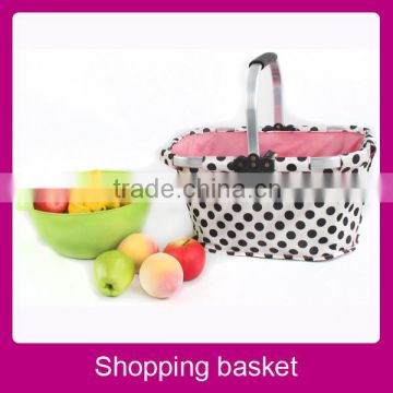 Folding shopping basket/portable picnic basket/ foldable basket