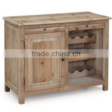 vintage style solid wood wine cabinet