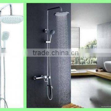 Shower set/kit with double shower heads and sliding bar