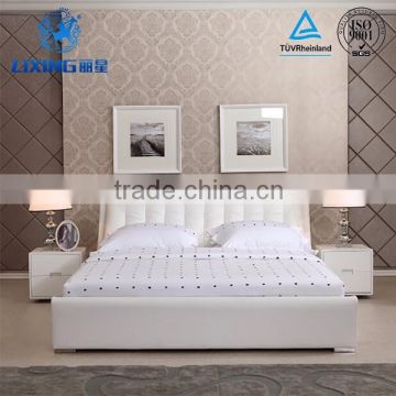 New Style Furniture Set Supplier Home Milk White Leather Bed