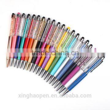 Manufacturer direct production metal stylus pen hot sell personalized logo item crystal touch pen