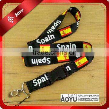lanyards with Spain flag logo can be used in match