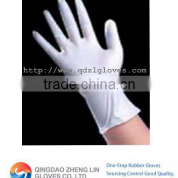Medical and food grade disposable powder free white nitrile gloves,nitrile examination gloves