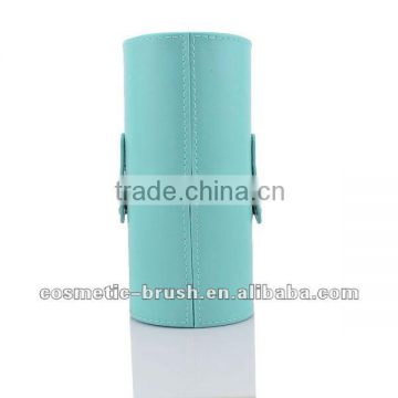 2012 New arrival best seller Professional light blue PU cosmetic makeup bush bag/holder/cylinder