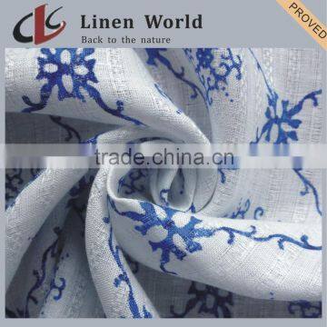 21S High Quality Printed Linen Fabric