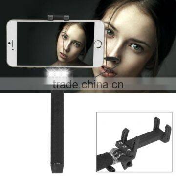 Portable Folding Extendable Selfie Stick with Sync LED Flash Light, Mini Monopod Selfie Stick for Smartphones