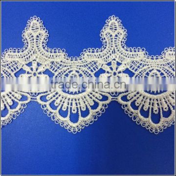 100% Polyester chemical embroidery french lace fabric for wedding dress                        
                                                Quality Choice