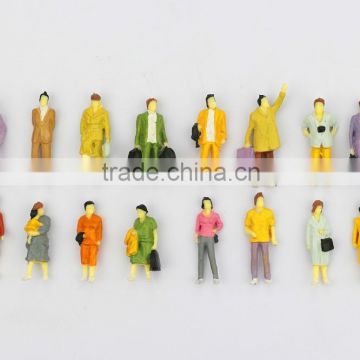 artificial model human figure,HO scale model tree, model figure in resin plastic , building model color figure for 1/87