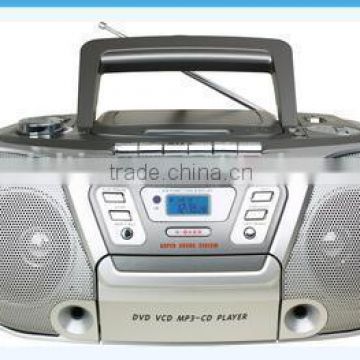 Large LCD Display High Quality CD Cassette Boombox with Radio mp3