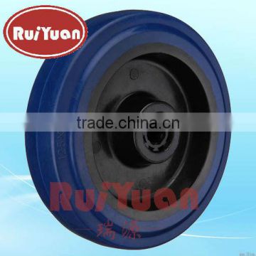 Medium duty elastic rubber caster wheels
