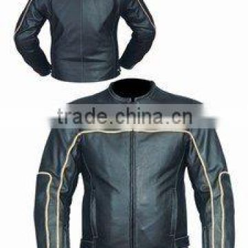 DL-1216 Leather Motorbike Racing Jacket