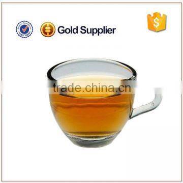 2016 hot sale high quality plaint clear glass coffee cup