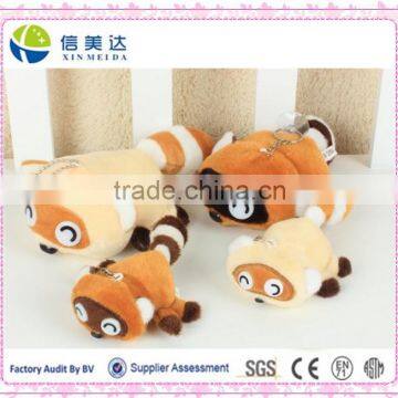 fuuny stuffed animal cute raccoon keychain phone pendant plush toy