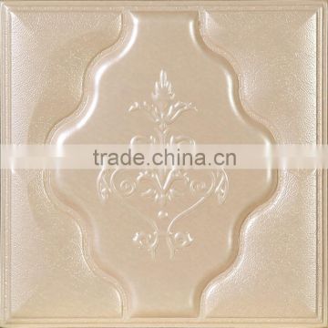 Customized Indoor 3D Leather glass Decorative Wall Panel