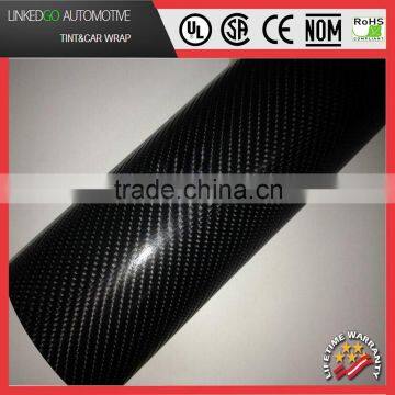 Most popular Car Wrap Vinyl Sticker 1.52*30M 4D black carbon fiber