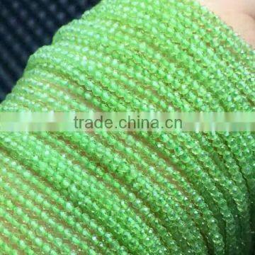 2-2.5mm genuine round facted peridot beads