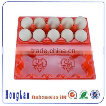 Customized red plastic egg tray blister packing clamshell for wedding