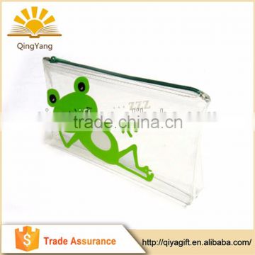 Custom transparent clear good quality pvc cosmetic bag with zipper