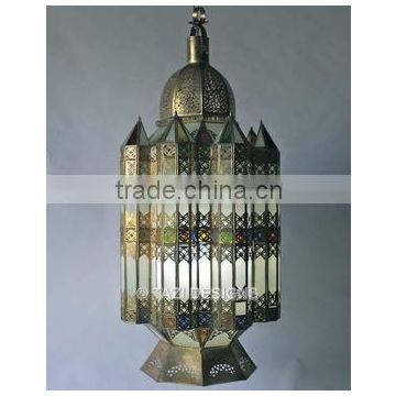 Indian Moroccan Decorative Metal Candle Lantern,Moroccan Style Glass Lantern,Large Moroccan