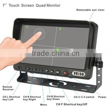 Quad Monitor with Touch Screen Backup Camera System for Bus,Farm Tractor