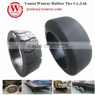 Swivel press on solid rubber tire for trailer China supplier