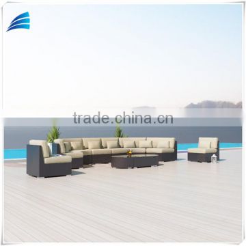 9pcs Outdoor Patio Modern Sectional Sofa Set Furniture,8 Seater