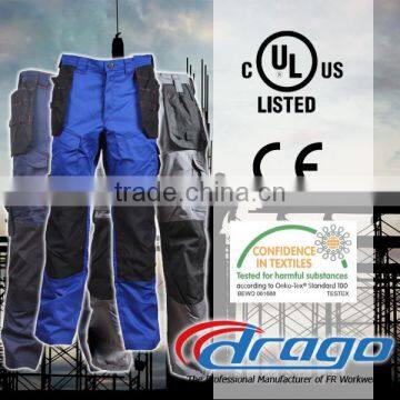 Drago EN 11611 china cheap six pocket welding suits fireproof workwear safety pants