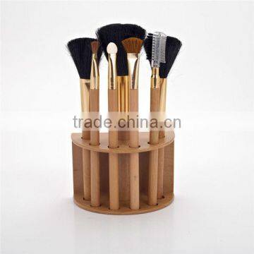 7pcs make up kit with wooden case wooden handle