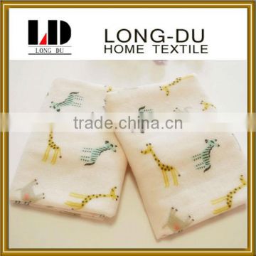 wholesale animal pattern good absorption soft kids' 100% cotton handkerchief