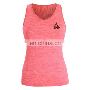OEM 100% cotton gym quick slim fit quick dry running sports pink women gym tank top