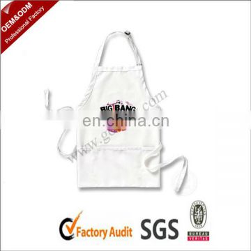 White fabric pinafore aprons with your Logo