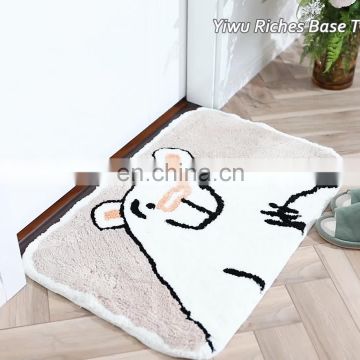 100% Polyester Microfiber Anti Slip Soft Bedroom Non-slip Bathroom Floor Mats